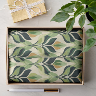 Seda Folhas de Papel Tissue Folha Verde Art Deco