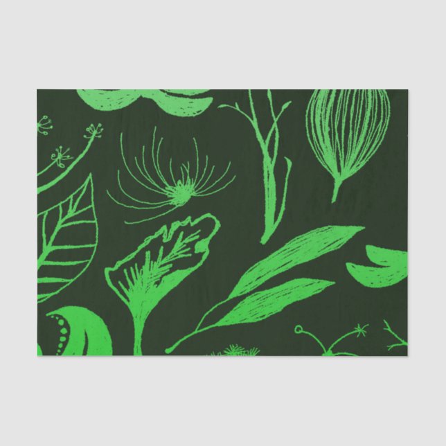 Seda Folhas e Papel de Tecido Foliar (Frente )