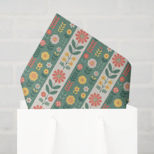 Seda Folk Folk - Papel de Tecido Padrão