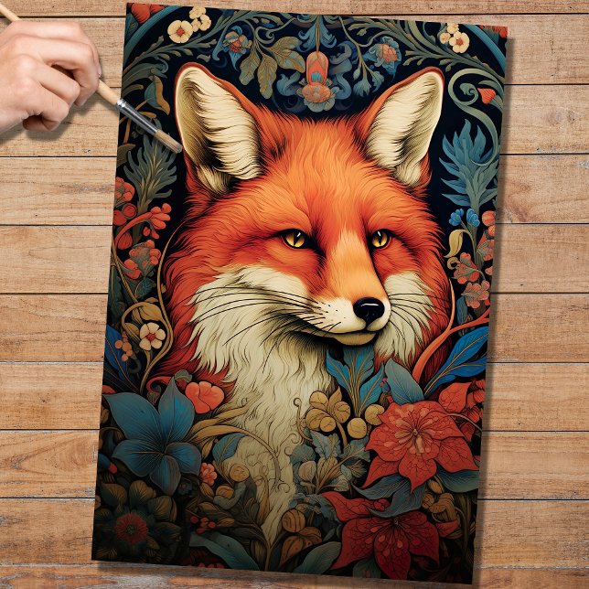 Seda Fox no Papel de Decoupage da Tapeçaria 2 (Criador carregado)