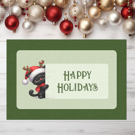 Seda Gato de Natal bonito - Papel de Tecido de Feriados