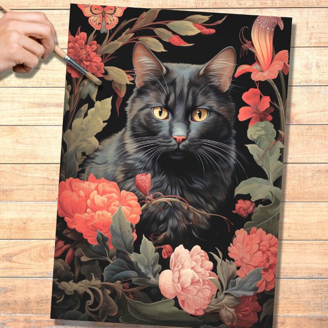 Seda Gato na tapeçaria 3 Papel de Decoupage (Criador carregado)