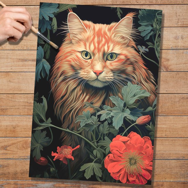 Seda Gato no Papel de Decoupage da Tapeçaria 2 (Criador carregado)