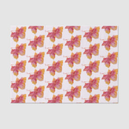 Seda Hibiscus Floral Padrão de 10 lb Papel Tecido