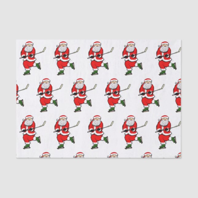 Seda Hockey com papel de tecidos de Natal (Frente )