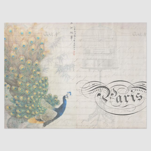 Seda Horizontal de papel de Decoupage das coisas (Frente )