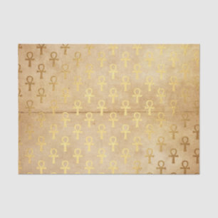Seda Impressão de papel egípcio Dourado do vintage