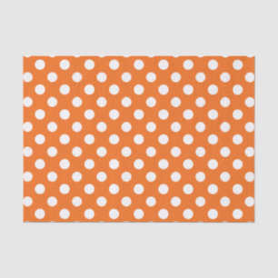 Seda Laranja com lenço de papel branco das bolinhas