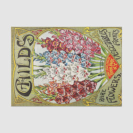 Seda Lenço de papel 1908 do catálogo do jardim do tipo