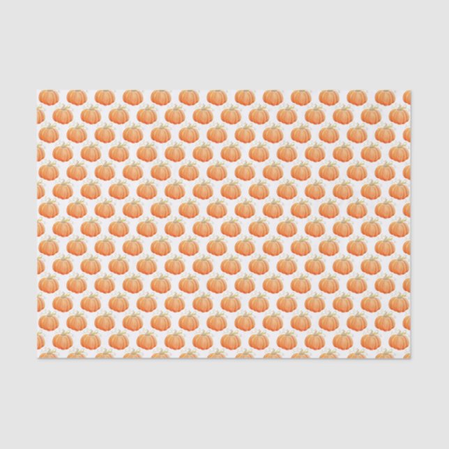 Seda Lenço de papel alaranjado da arte da aguarela da (Frente )