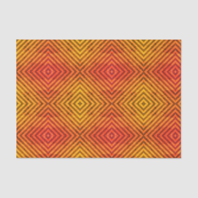 Seda Lenço de papel ALARANJADO E PRETO (Frente )