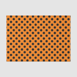 Seda lenço de papel alaranjado preto do teste padrão 