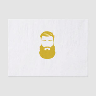 Seda Lenço de papel amarelo da barba