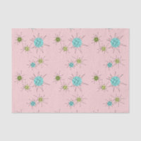 Lenço de papel atômico icónico cor-de-rosa de