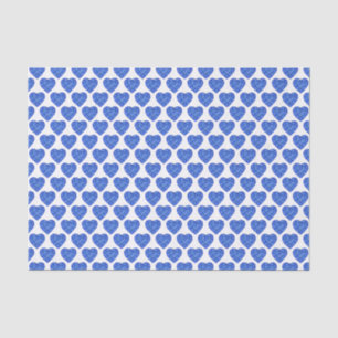 Seda Lenço de papel azul da arte da aguarela da safira
