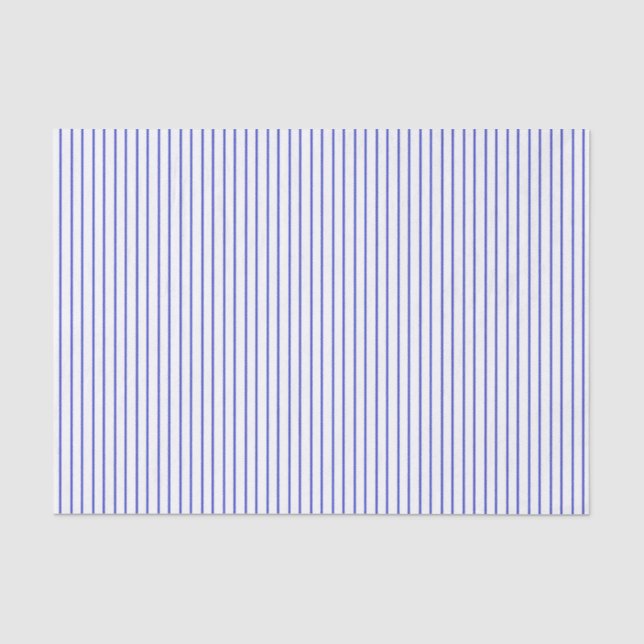 Seda Lenço de papel azul e branco das riscas (Frente )