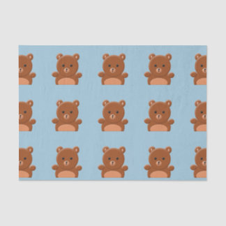 Seda Lenço de papel bonito do urso de ursinho