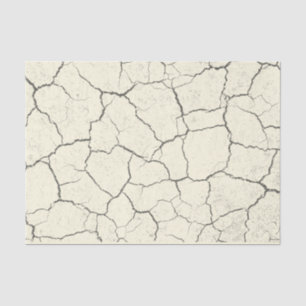 Seda Lenço de papel branco do vintage do osso rachado
