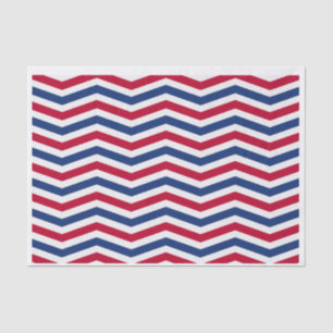 Seda Lenço de papel branco e azul vermelho