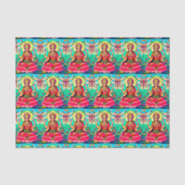 Seda Lenço de papel brilhante de Lakshmi da deusa
