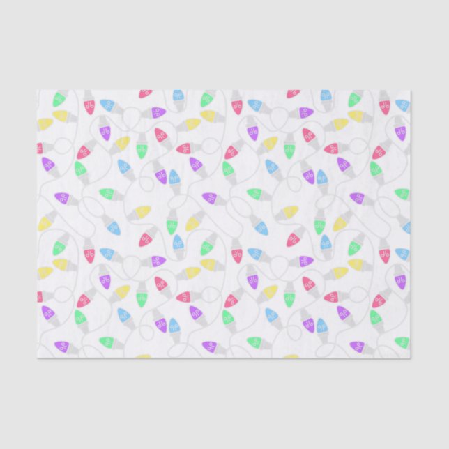 Seda Lenço de papel brilhante do feriado das luzes (Frente )