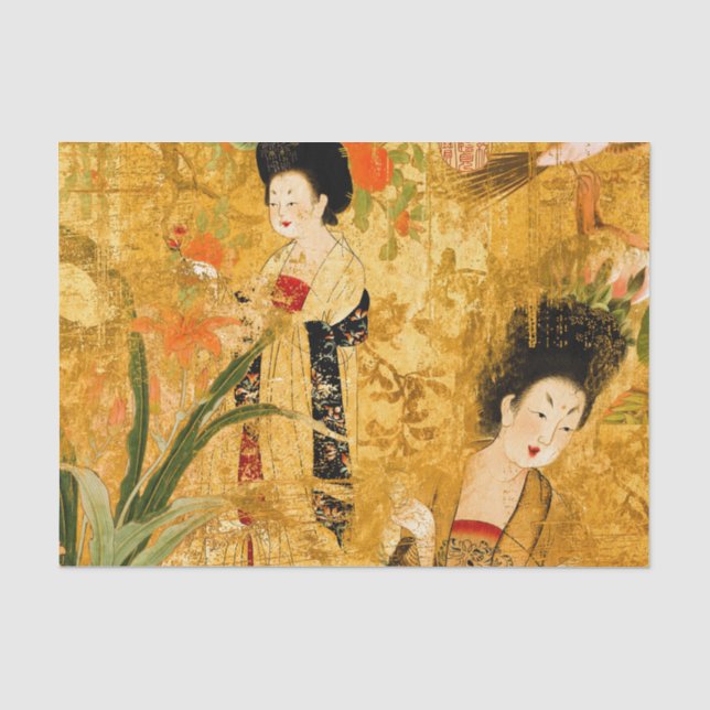 Seda Lenço de papel chinês das princesas 10lb (Frente )