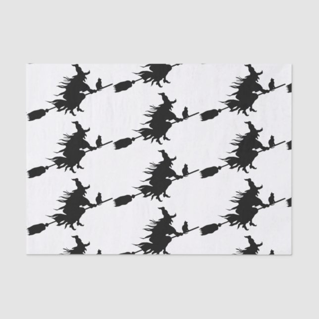 Seda Lenço de papel CLÁSSICO do TESTE PADRÃO da BRUXA (Frente )