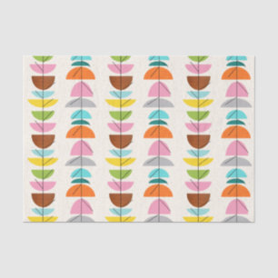 Seda Lenço de papel colorido retro dos ninhos