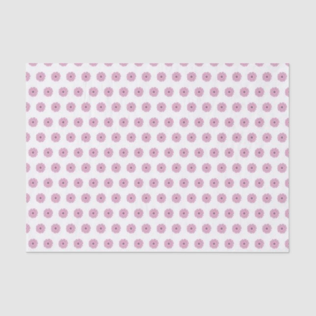 Seda Lenço de papel cor-de-rosa da margarida (Frente )