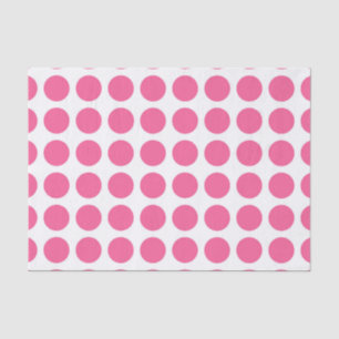 Seda Lenço de papel cor-de-rosa das bolinhas