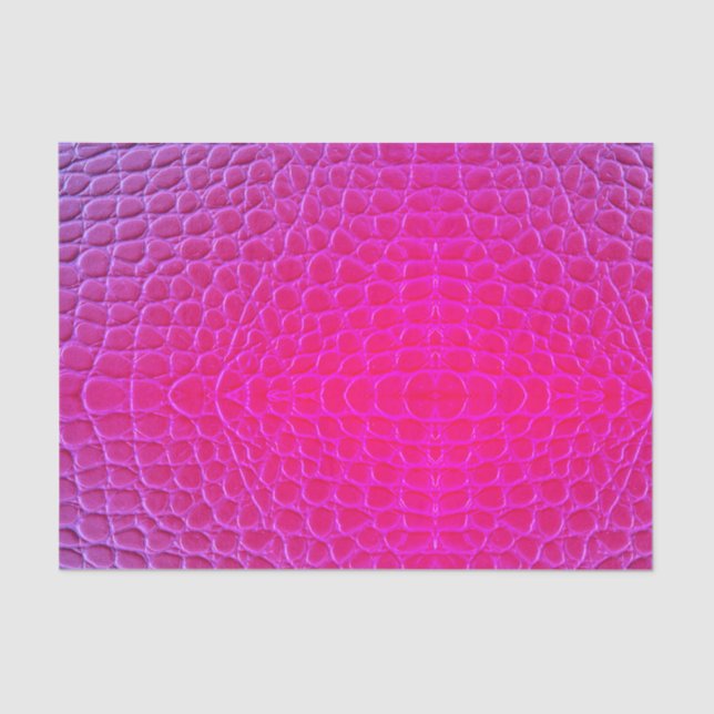 Seda Lenço de papel cor-de-rosa de néon da escala do (Frente )