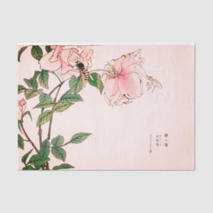Seda Lenço de papel COR-DE-ROSA do IMPRESSÃO do JAPON
