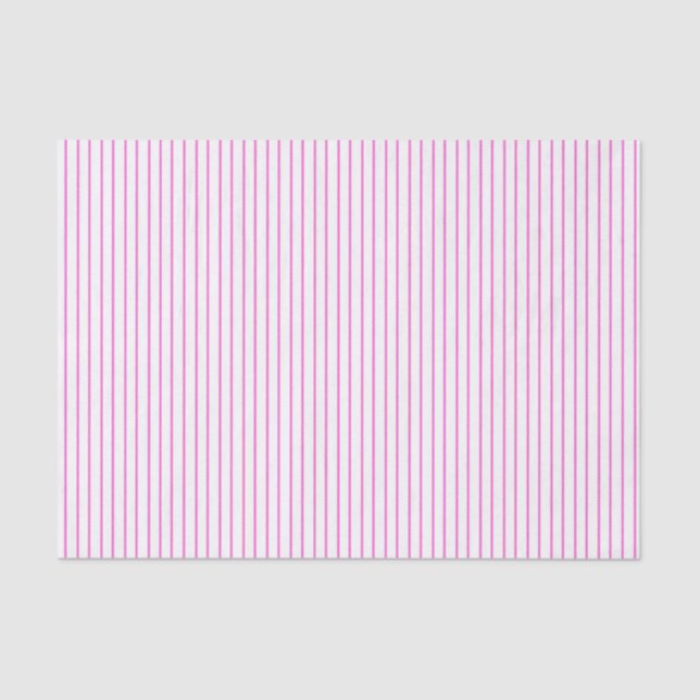 Seda Lenço de papel cor-de-rosa e branco das riscas (Frente )