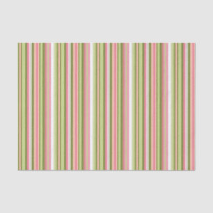 Seda Lenço de papel cor-de-rosa e verde da listra