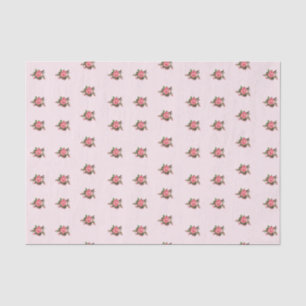 Seda Lenço de papel cor-de-rosa gasto dos rosas