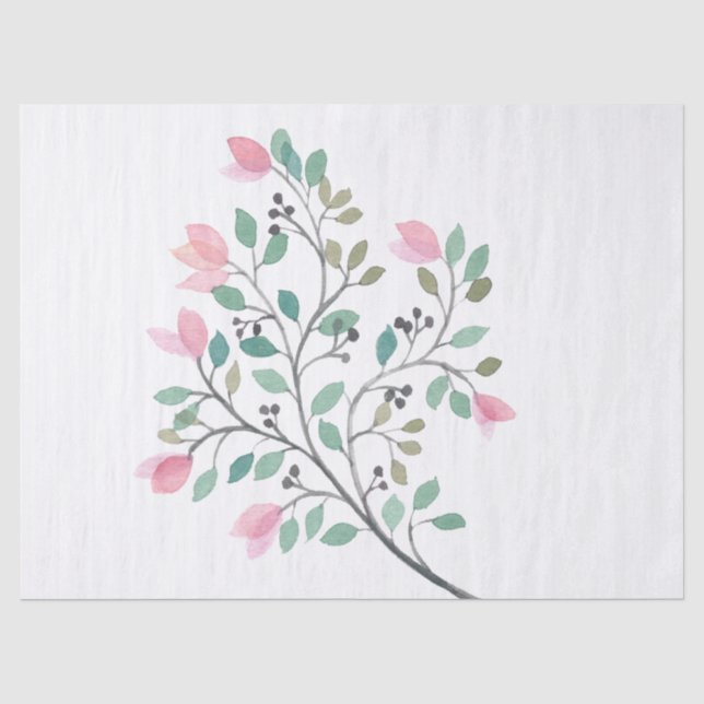 Seda Lenço de papel da aguarela do Bougainvillea (Frente )