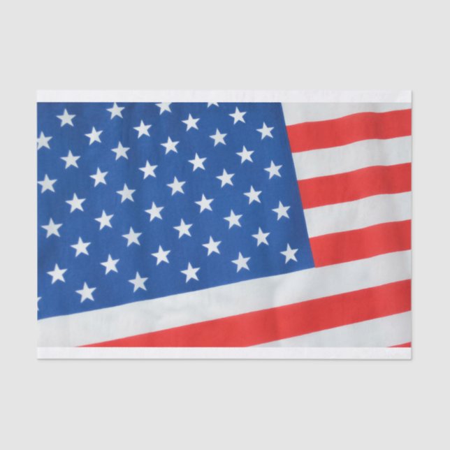Seda Lenço de papel da bandeira americana (Frente )