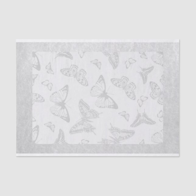Seda Lenço de papel da borboleta (Frente )
