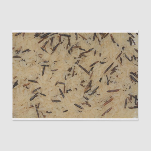 Seda Lenço de papel da grão longa e do arroz selvagem (Frente )