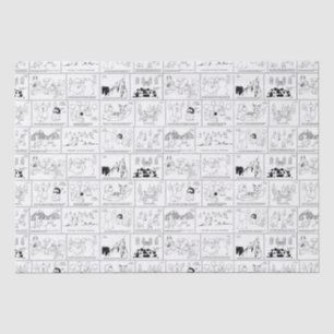 Seda Lenço de papel da história em quadrinhos da lóg
