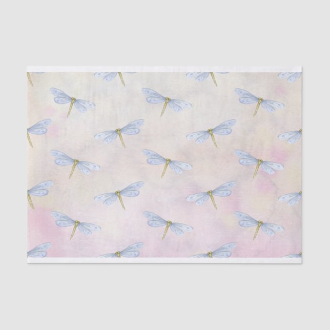 Seda Lenço de papel da libélula (Frente )