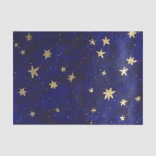 Seda Lenço de papel da noite estrelado