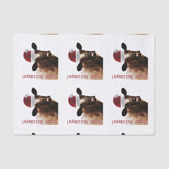 Seda Lenço de papel da vaca do feriado (Frente )