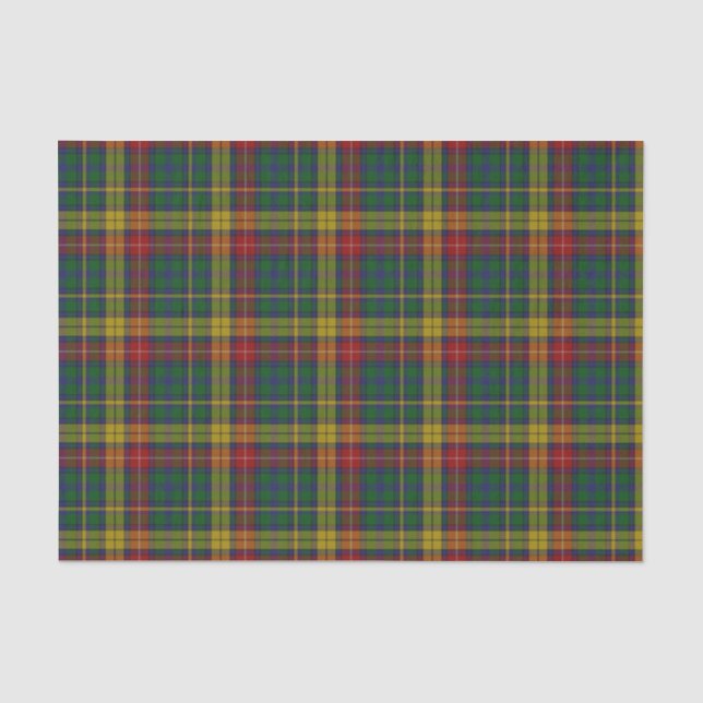 Seda Lenço de papel da xadrez de Tartan de Buchanan (Frente )