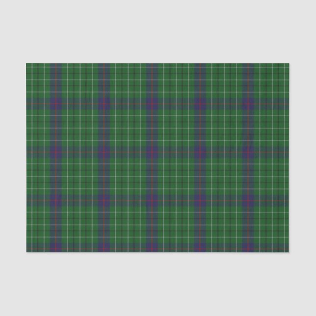 Seda Lenço de papel da xadrez de Tartan de Duncan (Frente )