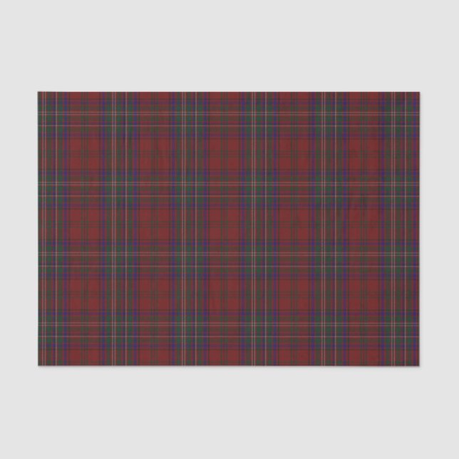 Seda Lenço de papel da xadrez de Tartan de MacClure (Frente )