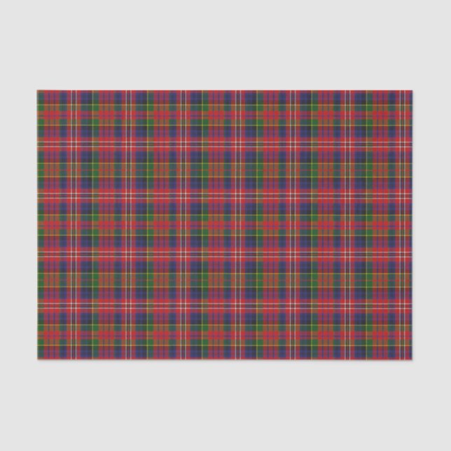 Seda Lenço de papel da xadrez de Tartan de MacPherson (Frente )