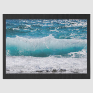 Seda lenço de papel das ondas de oceano