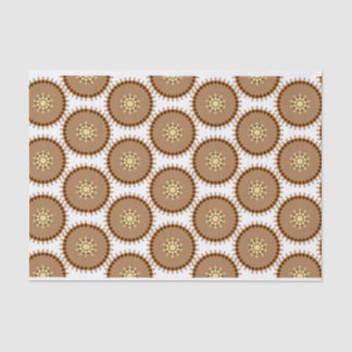 Seda lenço de papel de bronze da mandala