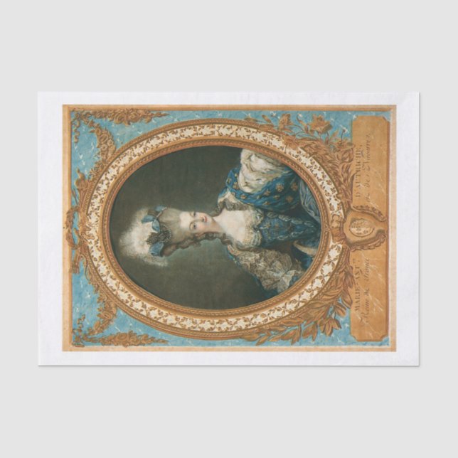 Seda Lenço de papel de Marie Antoinette (Frente )